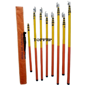 Fiberglass Reinforced Plastic Telescopic Hot Stick High Voltage Multi-Length Heavy Duty No-<b>twist</b> Rainproof Nonconductive - Product Image 1