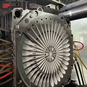 Ensemble de moules d'injection plastique multi-chambres de qualité alimentaire pour vaisselle écologique - Couteau, fourchette, cuillère - Product Image 2