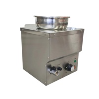 Bain-marie électrique commercial 220V 4L, chauffe-plats individuel de comptoir en acier inoxydable pour soupes, sauces et chocolat