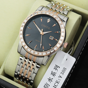OMYA orologi al quarzo da uomo con lunetta di diamanti orologio di lusso orologio da polso da uomo d'affari orologio da polso per uomo montres de luxe - Product Image 5