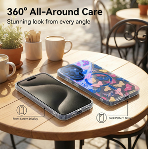 Étui de téléphone magnétique anti-lumière bleue IMD, motif floral OEM, coque de protection pour téléphone portable <span class=keywords><strong>Samsung</strong></span> Galaxy S26 Ultra - Product Image 4