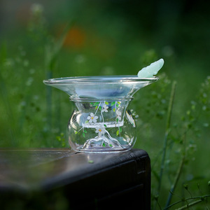Oogishido Glass <b>Tea</b> Infuser With Flower Design 100Ml For Kung Fu <b>Tea</b> <b>Set</b> - Product Image 2