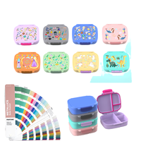 Aohea Boîte à lunch Boîte à lunch Bento noire pour la maison et la cuisine Contenants de préparation de repas en plastique réutilisables avec compartiment Boîte à lunch