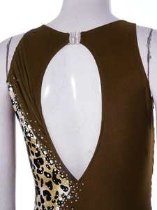Trajes de Danza Lírica para Mujer, Leotardo con Estampado Estilo Salvaje, Ropa de Danza Decorativa sin Mangas, Body sin Espalda para Samba, Rumba y Actuaciones en Escenario - Product Image 4