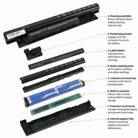 Batterie rechargeable Li-ion pour ordinateur portable MR90Y 14.8V pour Dell Inspiron 15R 5521 Vostro 2521 XCMRD Remplacement