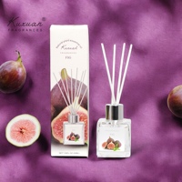 Diffuseur de Parfum Exquis à Bâtonnets de 50 ml en Verre avec Bâtonnets, Huile de Diffuseur et Pot-pourri, pour Maison, Bureau, Salle de Bain, Toilettes et Chambre
