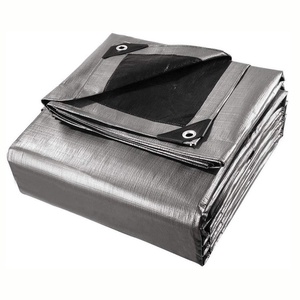 Bâche PE 120G/M2 Argentée/Noire pour usage extérieur, idéale pour tentes et couvertures, petite bâche imperméable pour extérieur - Product Image 1