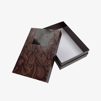 Boîtes cadeaux artistiques marron foncé avec symboles de marque personnalisables pour la personnalisation de cadeaux de haute qualité pour les fêtes