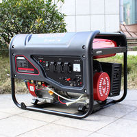 Générateur d'électricité portable BISON CHINA BS6500 5Kw monocylindre refroidi par air, moteur à essence 4 temps, démarrage électrique 110/220V, CE ISO