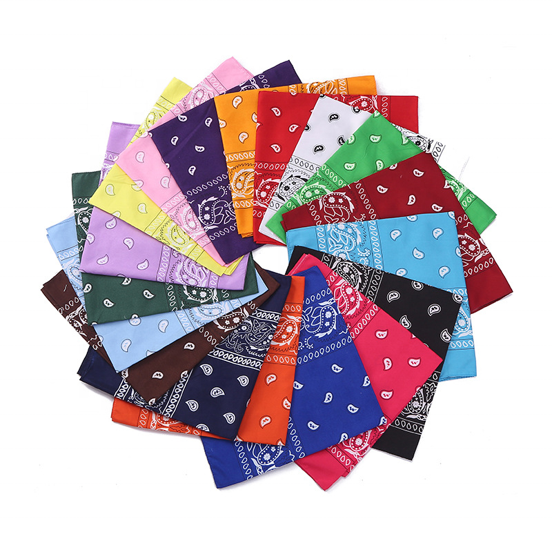 100% pamuk Bandanna Paisley Bandana İşlevli kafa bandı, baş şal, eşarp, scrunchies atkısı mendil bandana