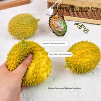Squishy créatif en forme de durian, rempli de farine, à rebond rapide, avec sac en filet, jouet anti-stress réaliste en forme de fruit, vente en gros