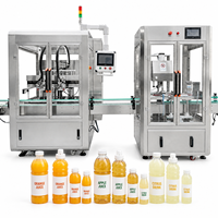 Remplisseuse en ligne à mouvement continu pour bouteilles de boissons et de jus, en acier inoxydable 304 de qualité alimentaire, avec machine de capsulage servo