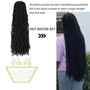 Extensiones de Cabello Sintético de Fibra de Baja Temperatura, Estilo Gypsy Crochet, Suaves y Largas, Tipo Goddess Faux Locs, con Soporte para Marca Privada, Venta al por Mayor - Product Image 2