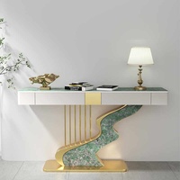 Console murale moderne et minimaliste en ardoise, design semi-circulaire, pour hall d'entrée, avec installation et démontage facilités