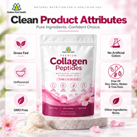 Poudre de peptides de collagène marin végétal en vrac, de qualité alimentaire, certifiée Halal, pour adultes, pour l'éclat de la peau et la beauté (OEM)