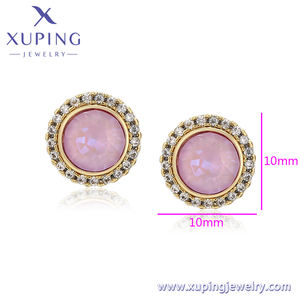 X000966522 XUPING <span class=keywords><strong>Jingjing</strong></span> Bijoux Mignon Cristal Violet Plaqué Or 14K Boucles D'oreilles Femmes Boucles D'oreilles Zircon Artificiel - Product Image 2