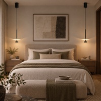 Lustre suspendu en albâtre de style nordique, vente en gros OEM, minimaliste, en aluminium et albâtre, pour salle à manger et chevet