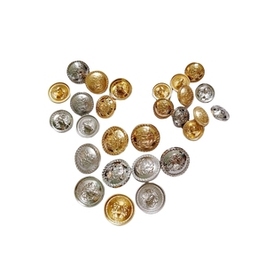 High Quality Customizable Eco-friendly Metal Zinc Alloy <strong>Buttons</strong> Classic Floral Metal <strong>Plating</strong> Semi-circle Classic Fashion High - Product Image 3