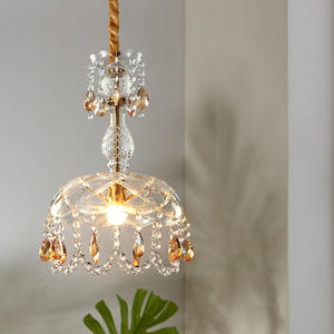 Lampada a sospensione in cristallo Vintage francese di lusso per il ristorante balcone <span class=keywords><strong>corridoio</strong></span> <span class=keywords><strong>corridoio</strong></span> <span class=keywords><strong>lampadario</strong></span> di cristallo comodino - Product Image 2