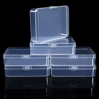 Mini boîtes de rangement en plastique transparent pour la collection de petits objets, perles, bijoux, cartes de visite, pièces de jeu
