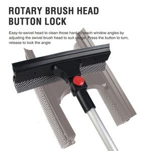 Espátula de alta calidad <span class=keywords><strong>AIDO</strong></span>, raspador de silicona suave, cabezal de cepillo giratorio, bloqueo de botón, espátula de ventana multifuncional - Product Image 5