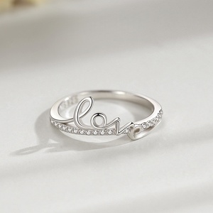 Bijoux Ada Joya Plata 925 Argent Sterling Nouveau Design Amour Plaqué Rhodium Bagues pour Femmes - Product Image 2