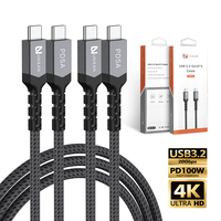 Haute Performance Full Feature 4K Video USB3.2 20Gbps Data PD 5A Charge rapide PD100W Type C vers Type C Câble pour iPhone Macbook