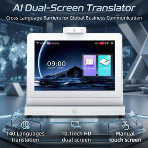 Traducteur intelligent à <span class=keywords><strong>double</strong></span> écran tactile de 10 pouces, traduction vocale instantanée avec 144 langues pour les réunions, les affaires et l'apprentissage - Product Image 2