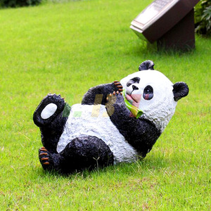 Sculpture en fibre de verre Panda pour décoration extérieure de jardin, ensemble de figurines pour pelouse - Product Image 2