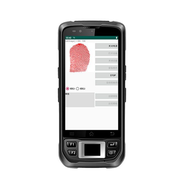 5 Inch Handheld PDA Biometric Fingerprint Reader Rugged 2D Scanner Android 12 QR/Bar Code Terminal NFC Octa-core 5000mAh Battery