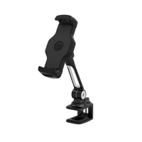 Support de tablette rotatif à 360 degrés en métal pour base à pince, support de bureau pour smartphone, ordinateur portable, mobile