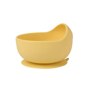 Bol en silicone pour enfants avec aspiration bol de conception d'escargot sans bpa vaisselle d'alimentation bol en silicone pour bébé à aspiration d'escargot