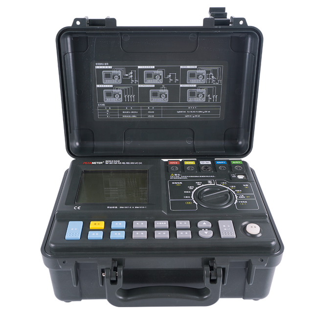 Peakmeter MS2308 Digital Only Earth Resistance Tester Soil Resistivity Meter 3-Pole/4-Pole Mode LCD Display CAT.III 300V Safety