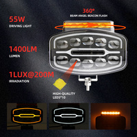 12V-24V 10 Zoll Aluminium IP68 Wasserdichtes LED-Fahr licht weiß und gelb Positions licht R65 Grad