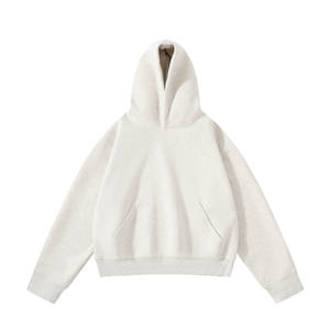 <span class=keywords><strong>Felpa</strong></span> Corta con Cappuccio Stile <span class=keywords><strong>Hip</strong></span> <span class=keywords><strong>Hop</strong></span> dal Taglio Ampio 420gsm con Logo Personalizzato Vestibilità Pulita per Uomo Autunno Inverno Allenamento Sport - Product Image 6