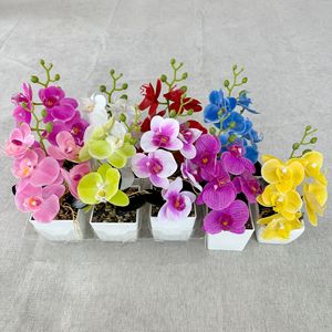 Planta Artificial en Maceta de Orquídea Phalaenopsis de 25 cm de Meiyu Craft Flower Factory, Decoración de Escritorio Ligera, Adorno para el Hogar - Product Image 3