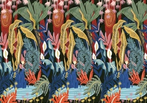 <span class=keywords><strong>Carta</strong></span> da <span class=keywords><strong>Parati</strong></span> Murale Personalizzata con Illustrazioni d'Arte Moderna e Foglie di Piante Tropicali per Decorazione di Camere da Letto e Soggiorni - Product Image 5