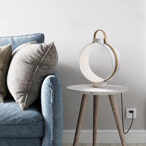 Bán Buôn Bán Hàng Trực Tiếp Hình Dạng Đèn Lồng Màu Trắng Thanh Lịch Kim Loại Trang Trí Nội Thất Vành Đai Bắc Âu Hiện Đại Vòng Khách Sạn Sang Trọng Cạnh Giường Ngủ LED Bảng Đèn - Product Image 5