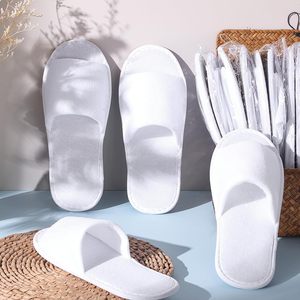 Pantuflas de Hotel, Pantuflas Blancas de Spa, Pantuflas Desechables Portátiles, Pantuflas para Huéspedes para Hombres y Mujeres, Tela No Tejida - Product Image 6