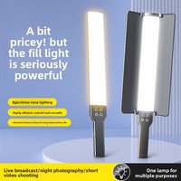 Luces de Video RGB, Luz de Relleno para Fotografía, Portátil, con Soporte, Clasificación IP65, Regulable, 220V, para Grabación en Exteriores, Vlogging, Nocturna