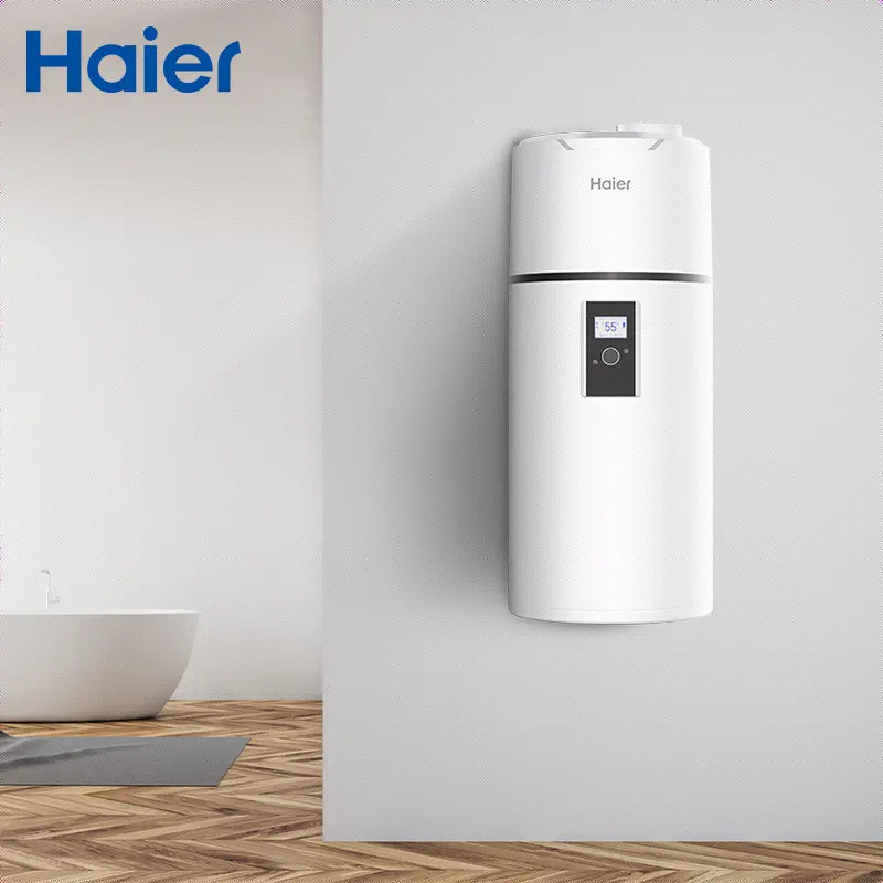 Haier - Fábrica de inversor DC com controle Wi-Fi fácil de instalar, sistema de bomba de calor para uso doméstico R290, aquecedor de água montado na parede