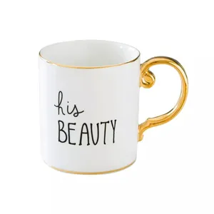 SYLWAN OEM customized color logo ceramic Couple mug unique drink ware gift sets premium romantic cups in bulk for couple gift