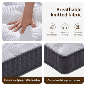 Matelas orthopédique durable à ressorts ensachés King Single, respirant, en tissu tricoté 380g/m, doux, pour lit d'hôpital, livré en boîte roulée - Product Image 2