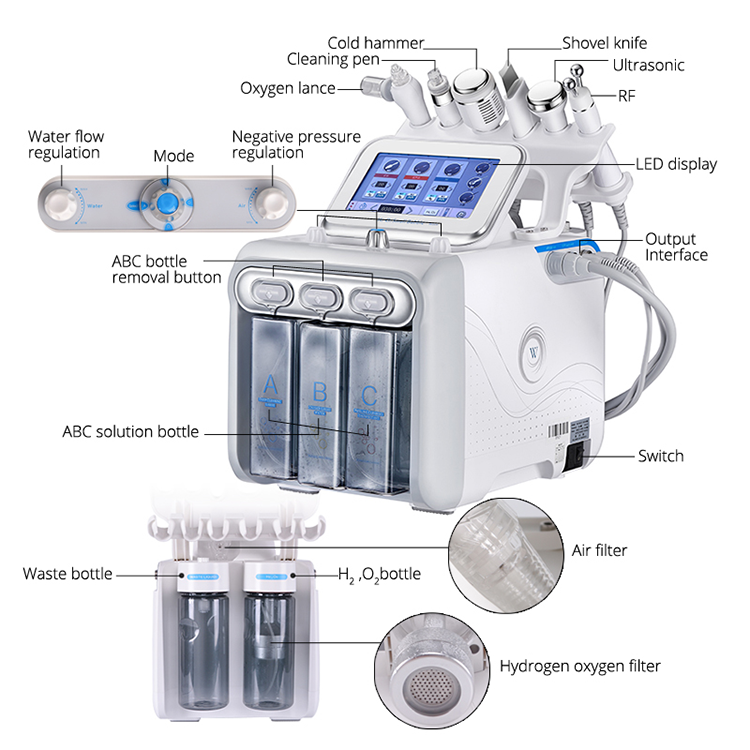 Projeto novo Lasylaser dermaplaning facial do purificador da pele da máquina do microdermabrasion da loja de corpo facial