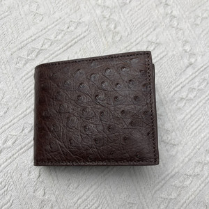 <span class=keywords><strong>Portefeuille</strong></span> court pour homme en cuir d'autruche véritable personnalisé, porte-cartes et porte-billets 2-en-1, <span class=keywords><strong>portefeuille</strong></span> en cuir de luxe pour affaires et occasions décontractées - Product Image 6
