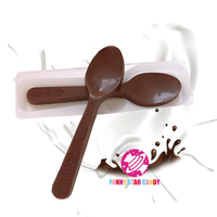Deliciosos Dulces de Chocolate con Forma de Tenedor y Cuchara, Snack Dulce de Chocolate con Leche y Chocolate Negro para Niños