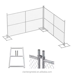 Clôture temporaire en chaîne galvanisée portable (6'x10') |   Norme américaine pour les événements et la gestion des foules - Product Image 2