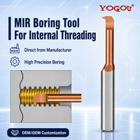 Barre de micro-perçage MIR pour filetage interne, outils de perçage revêtus pour tour CNC, usinage de précision, carbure cémenté, économique et stable