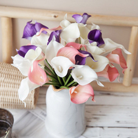 Meistverkaufte Mini Calla-Lilie PU Kunstblume für Weihnachten Hochzeit Abschlussfeier Segnung DIY Heimdekoration Fotografie-Requisiten