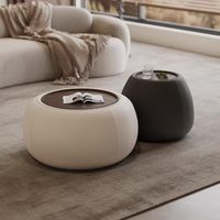 Chinesischer Stil Massivholz-Couchtisch mit Walnussholzplatte und Stauraum für das Wohnzimmer
